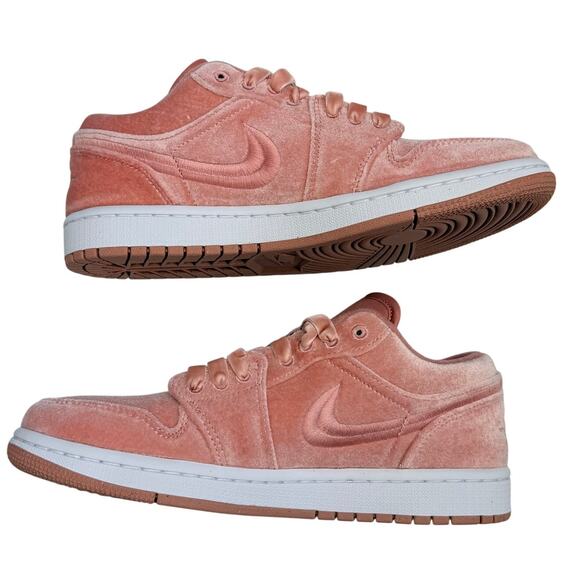 Jordan Shoes - Air Jordan 1 Low SE Rust Pink Velvet Women’s 9 NIB Coquette Soft Luxe